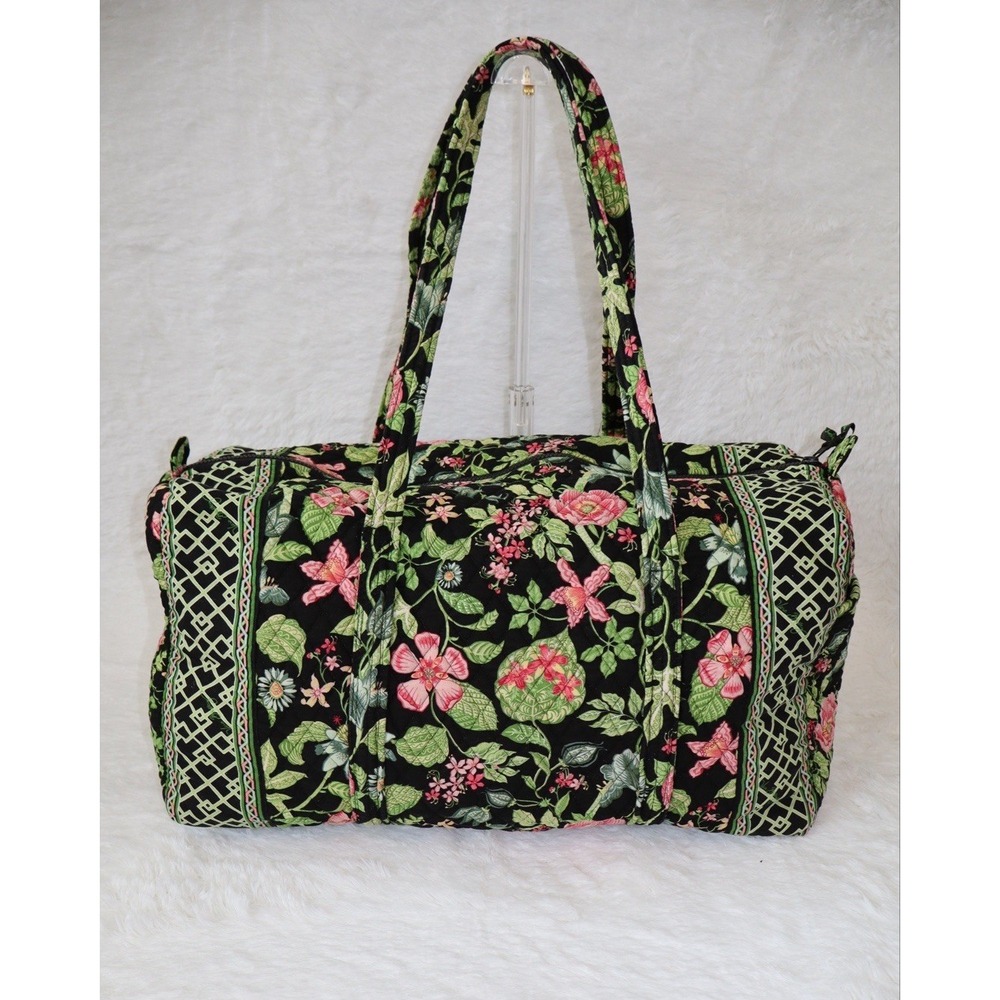 VTG 2007 Vera Bradley Large Travel Duffel Weekend Bag Botanica Floral Retired